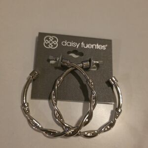 4 For $20 Daisy Fuentes Twisted Silver Earrings